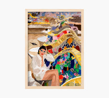 Load image into Gallery viewer, Girl in Park Güell Art Print