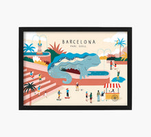 Cargar imagen en el visor de la galería, Drac Park Güell Art Print