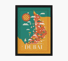 Cargar imagen en el visor de la galería, Dubai Mapa Art Print