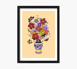 Print Evening Flowers