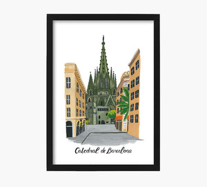 Catedral de Barcelona Art Print