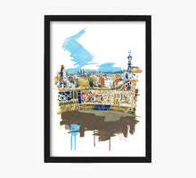 Cargar imagen en el visor de la galería, Colorful Park Güell Art Print