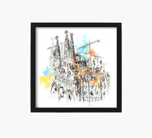 Cargar imagen en el visor de la galería, Print Sagrada Familia under Constructions