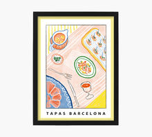 Cargar imagen en el visor de la galería, Sardinas Pinchos Sangria Tapas Barcelona Lámina Ar Print Mercilona Comida