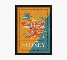 Cargar imagen en el visor de la galería, Sydney Mapa Art Print
