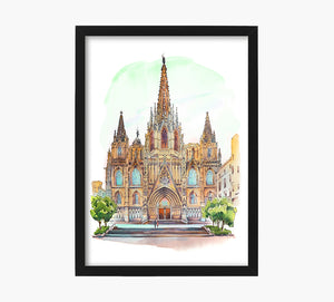 Catedral de Barcelona Art Print