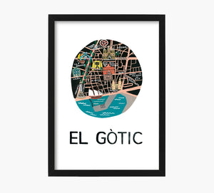 Gòtic Mapa Art Print