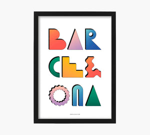 Barcelona Color Art Print