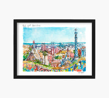 Cargar imagen en el visor de la galería, Print Park Güell Vista