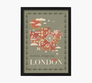 London Mapa Art Print