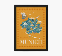 Cargar imagen en el visor de la galería, Munich Mapa Art Print