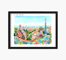 Cargar imagen en el visor de la galería, Park Güell Trencadis Art Print