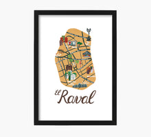Cargar imagen en el visor de la galería, Raval Mapa Art Print