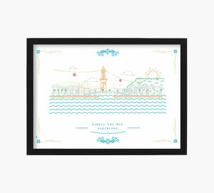 Rambla del Mar Art Print