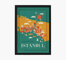Cargar imagen en el visor de la galería, Istanbul Mapa Art Print