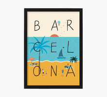 Cargar imagen en el visor de la galería, Playa Barcelona Art Print