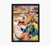 Load image into Gallery viewer, Girl in Park Güell Art Print