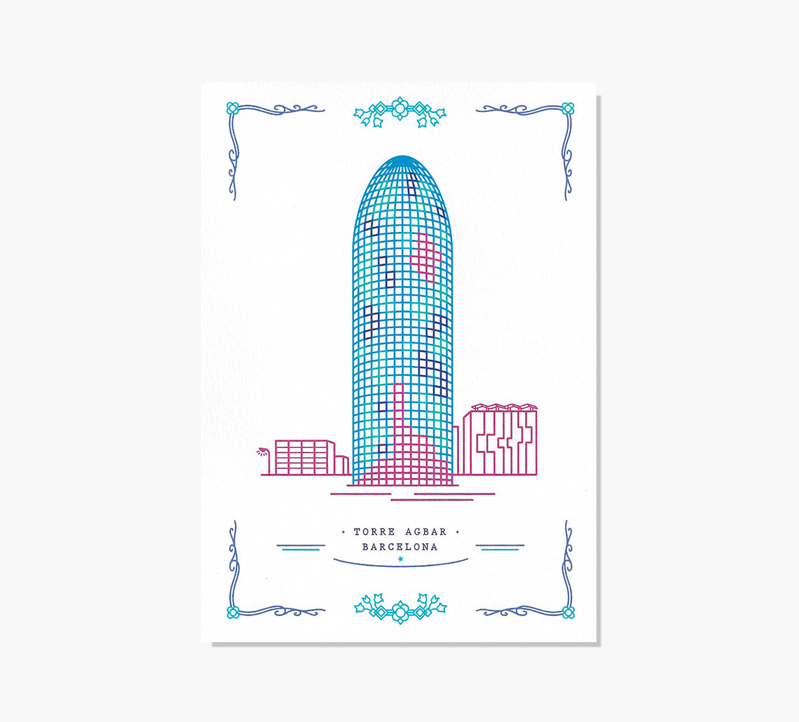 Torre Agbar Art Print