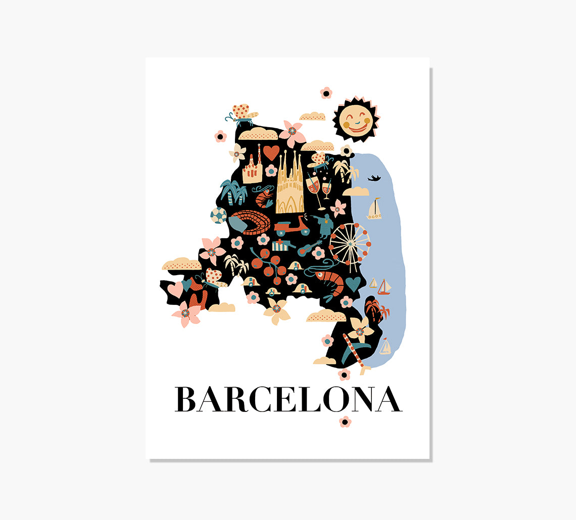 Print Barcelona Mapa