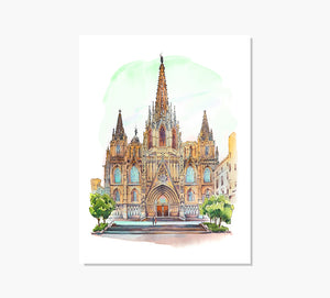 Catedral de Barcelona Art Print