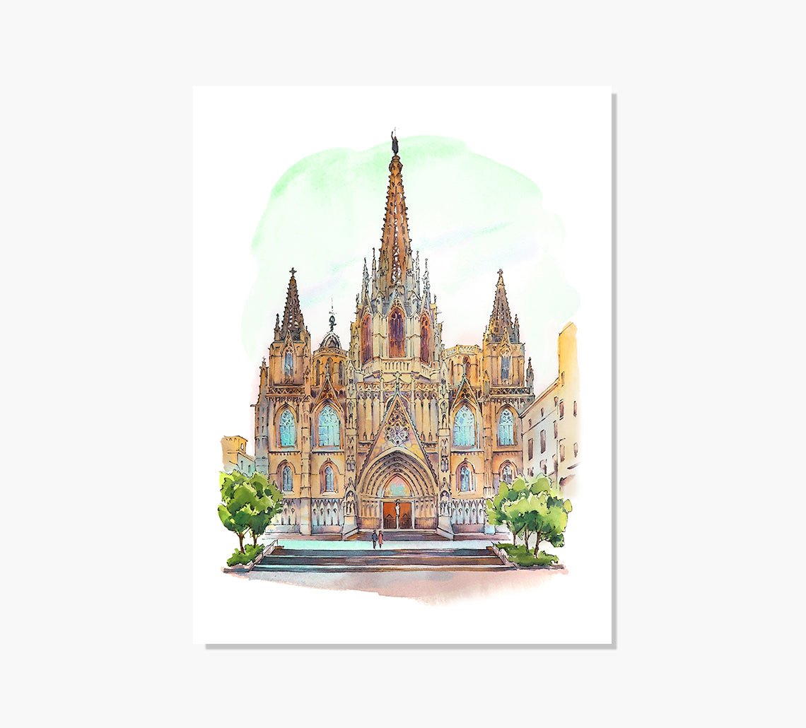 Catedral de Barcelona Art Print