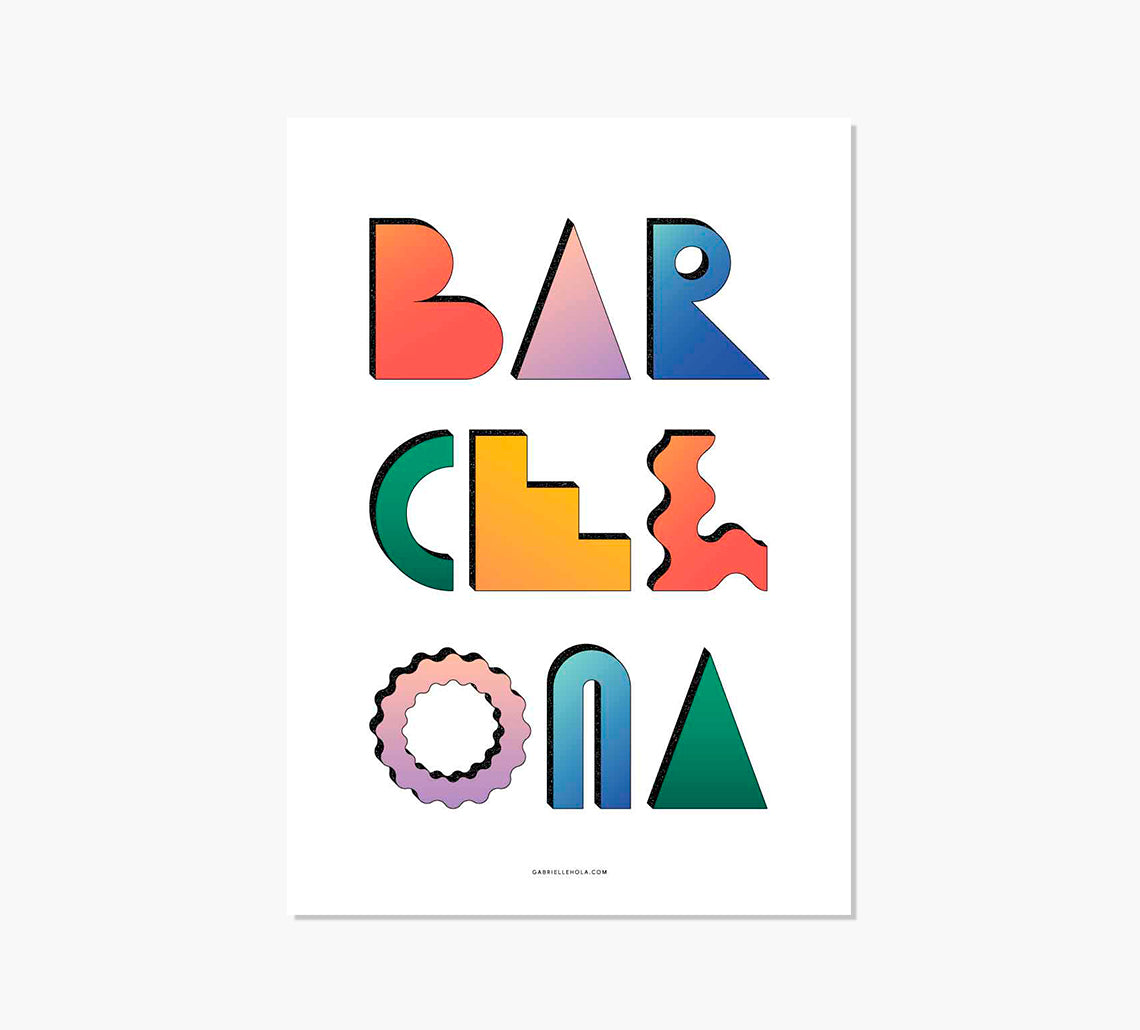 Barcelona Color Art Print