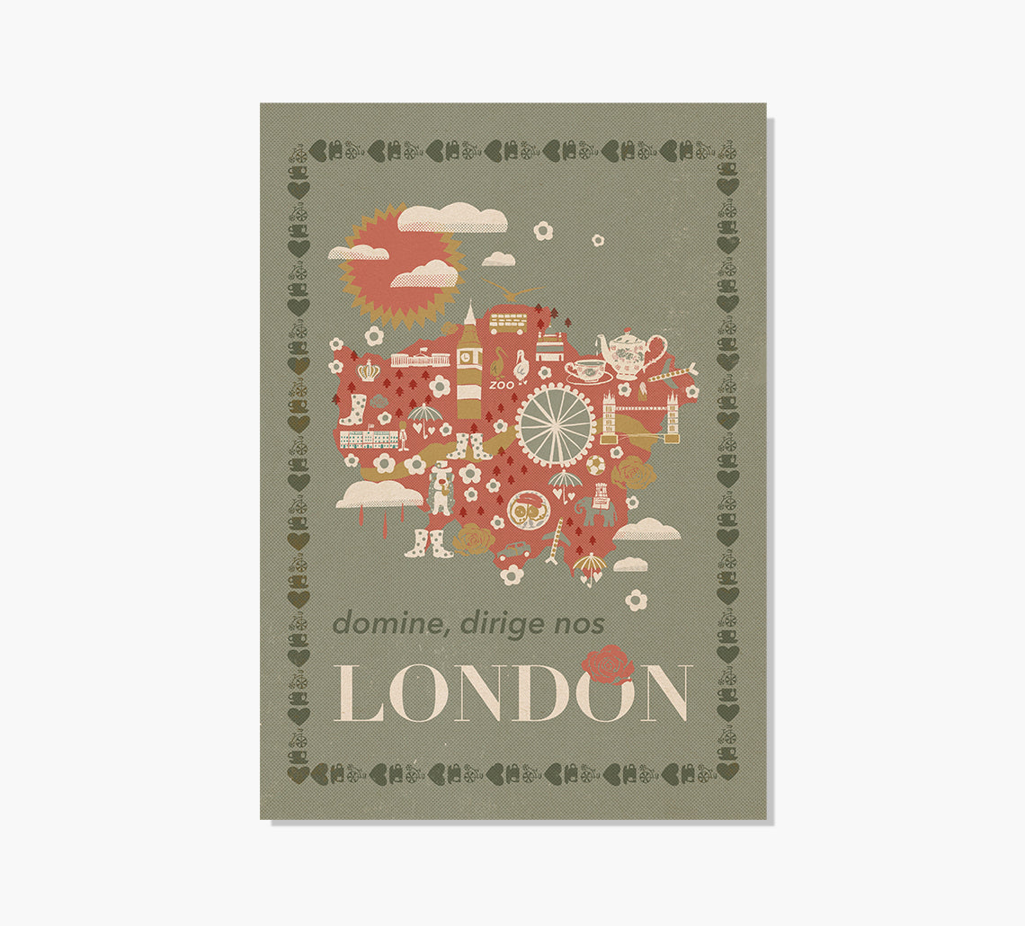 London Mapa Art Print