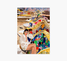 Load image into Gallery viewer, Girl in Park Güell Art Print