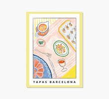 Cargar imagen en el visor de la galería, Sardinas Pinchos Sangria Tapas Barcelona Lámina Ar Print Mercilona Comida