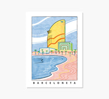 Cargar imagen en el visor de la galería, Mapa Barcelona Lámina Ar Print Mercilona W Hotel Barceloneta