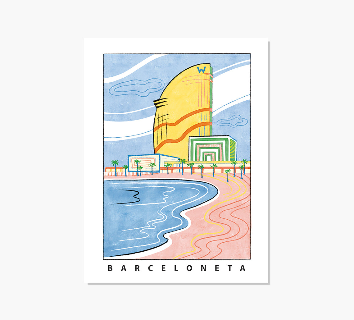 Mapa Barcelona Lámina Ar Print Mercilona W Hotel Barceloneta