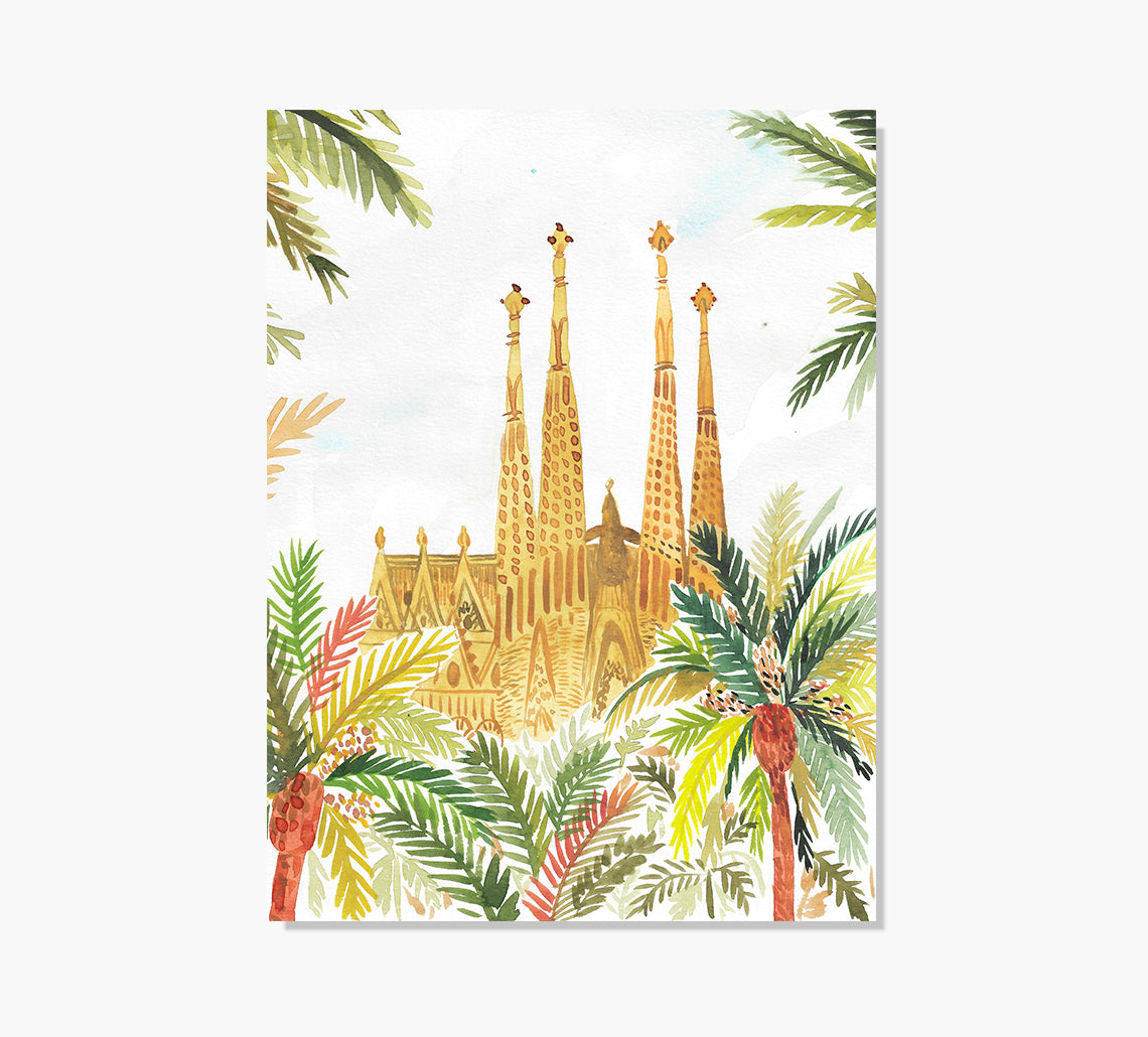 Print Sagrada Família Acuarela