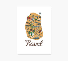 Cargar imagen en el visor de la galería, Raval Mapa Art Print