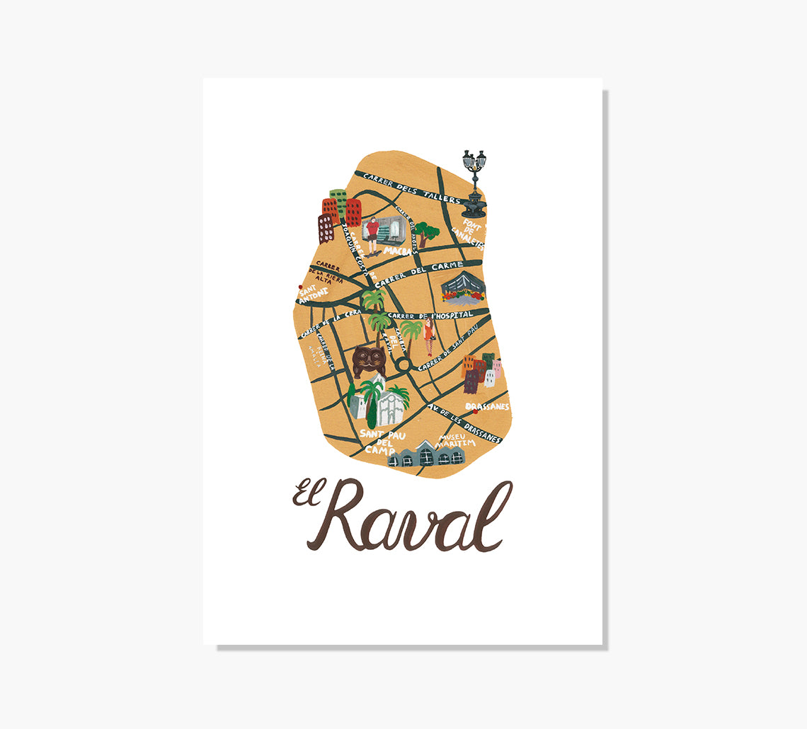 Raval Mapa Art Print
