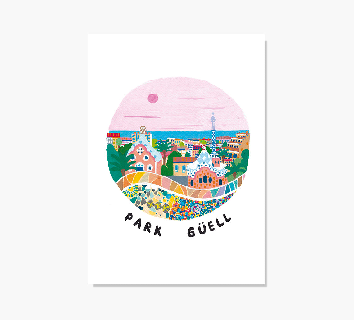 Catalejo Park Güell Art Print