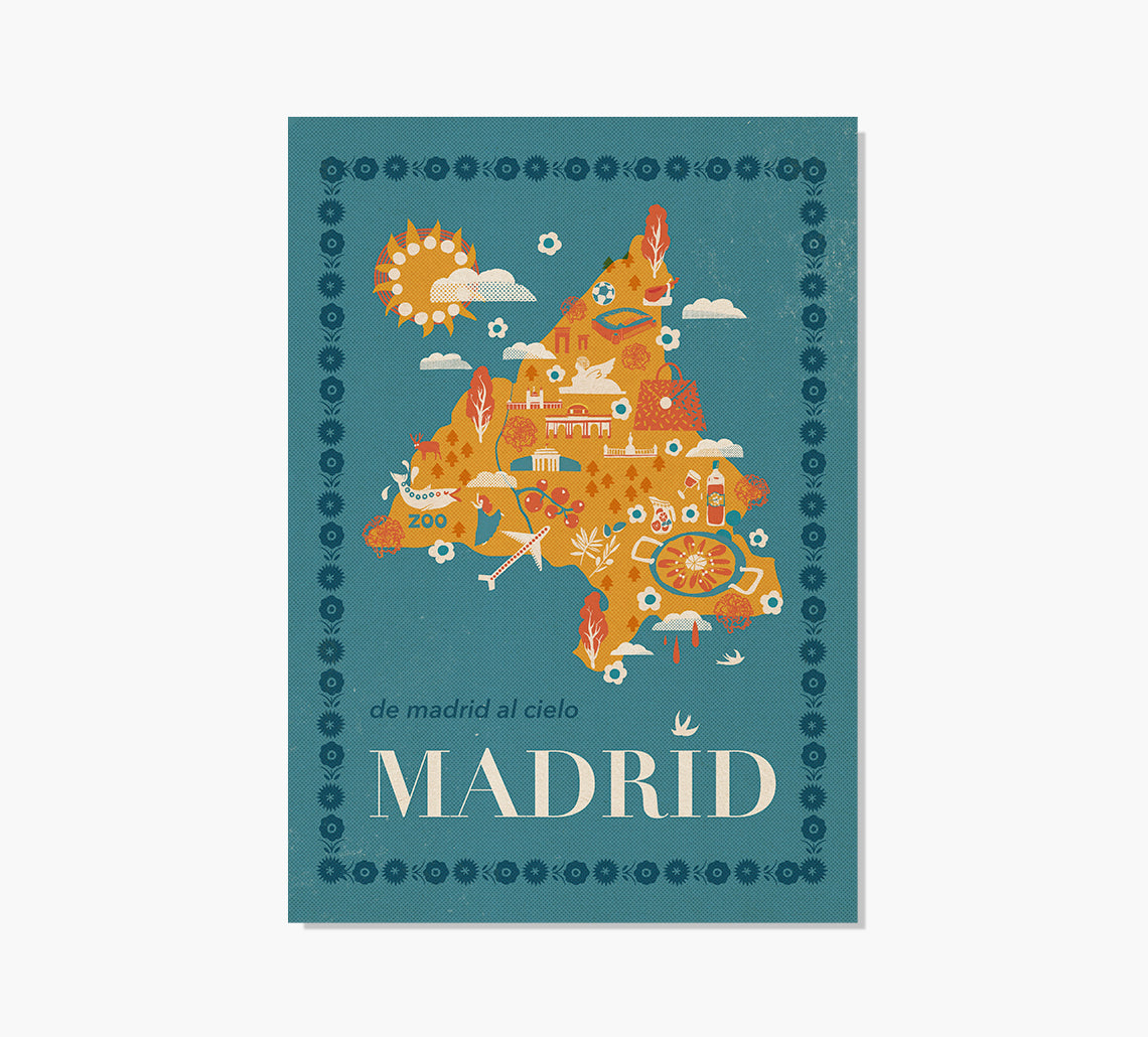 Print Madrid Mapa