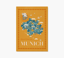 Cargar imagen en el visor de la galería, Munich Mapa Art Print