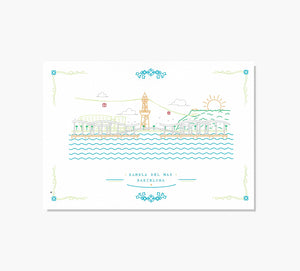 Rambla del Mar Art Print