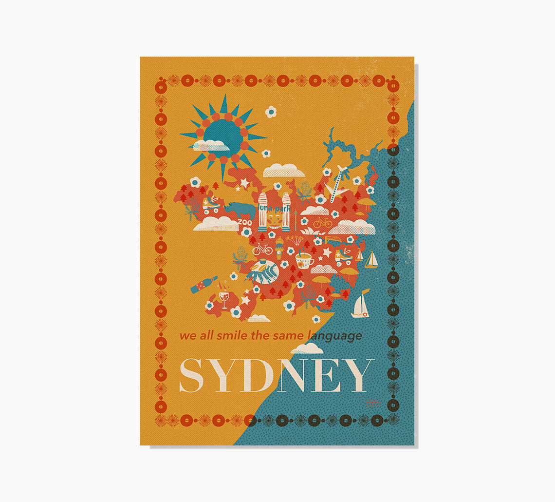 Sydney Mapa Art Print