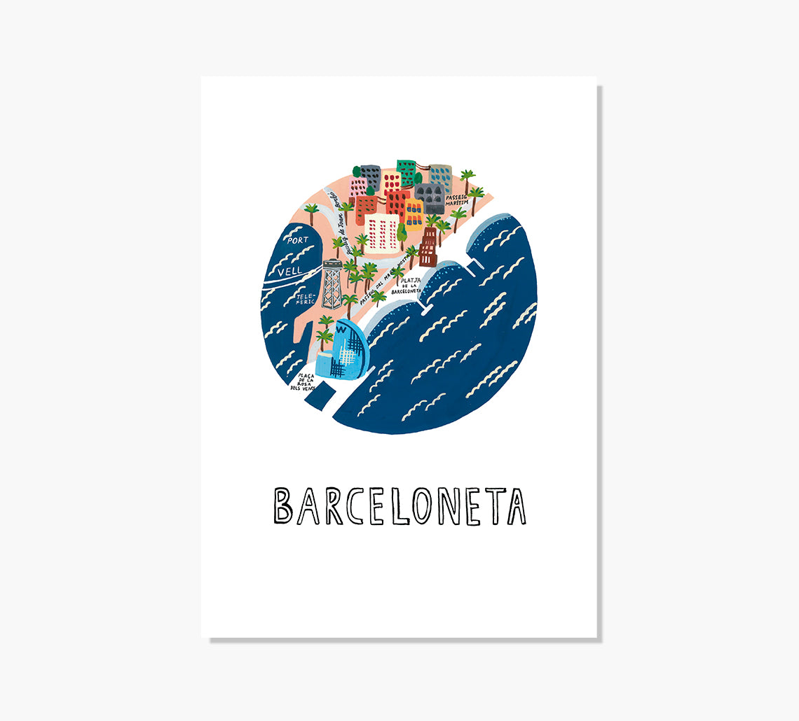 Print Barrio del Barceloneta