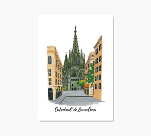 Catedral de Barcelona Art Print