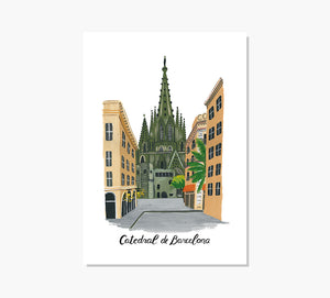 Print Catedral de Barcelona