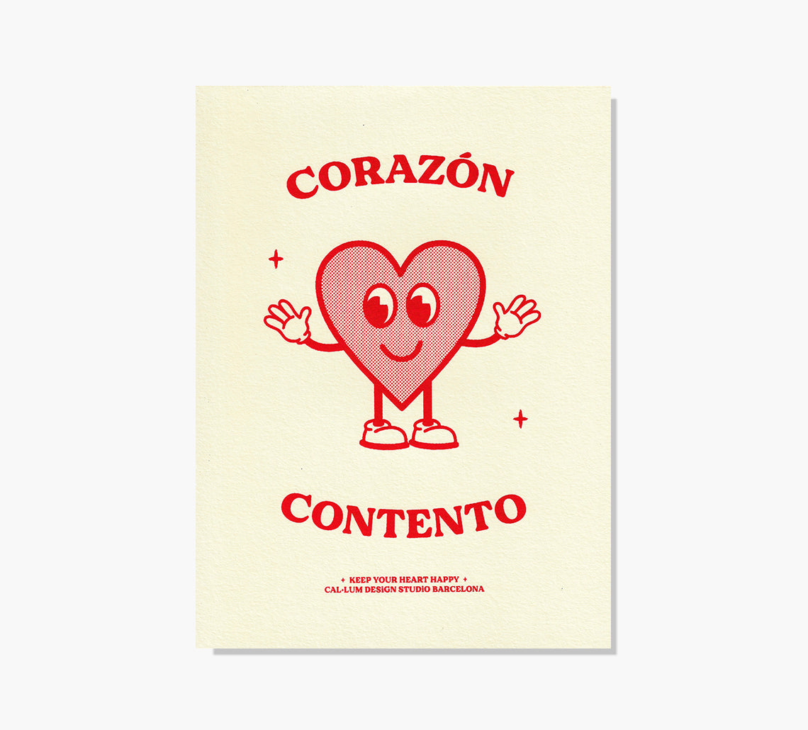Corazón Contento Art Print