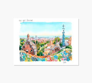 Park Güell Trencadis Art Print