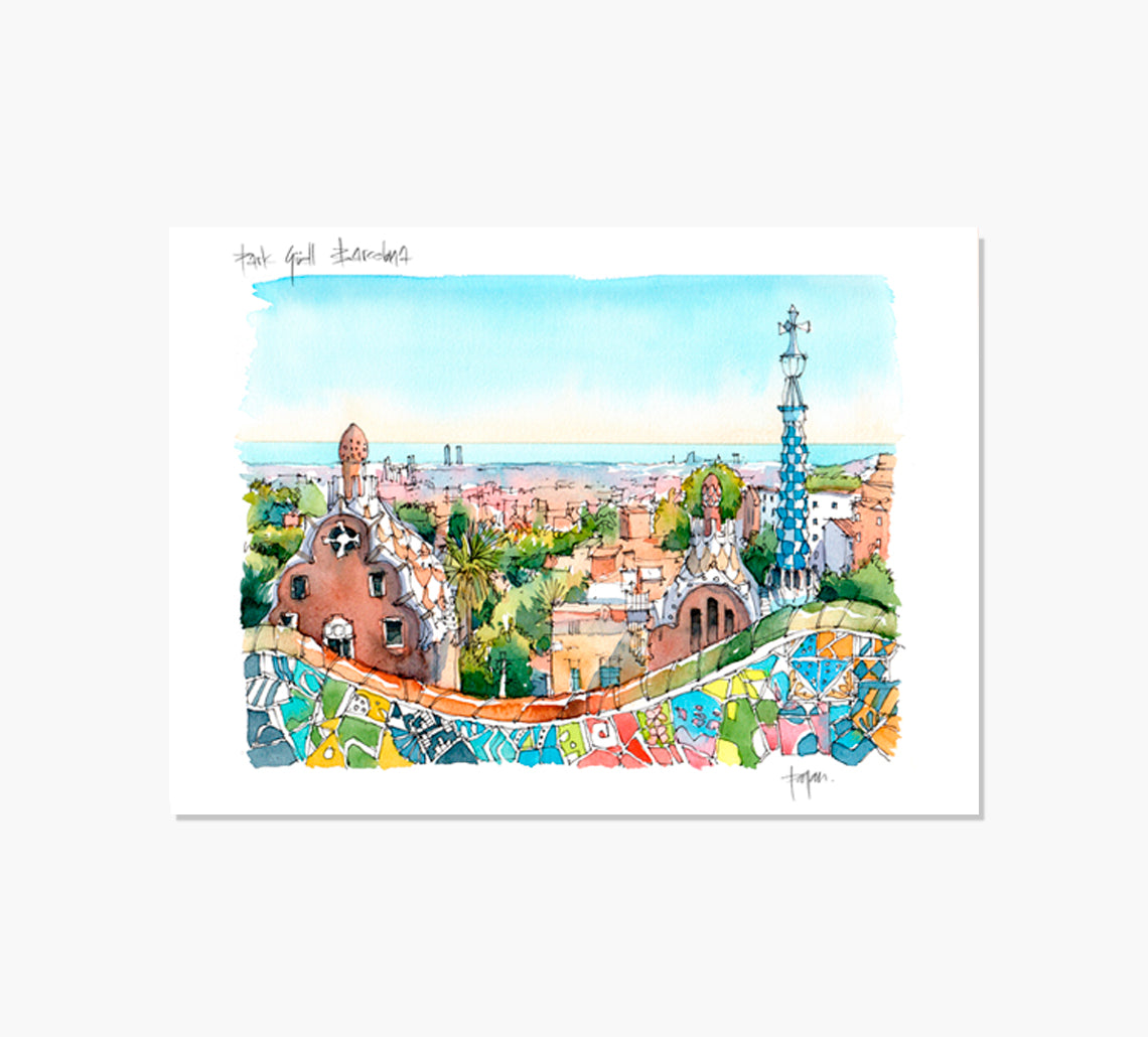 Park Güell Trencadis Art Print