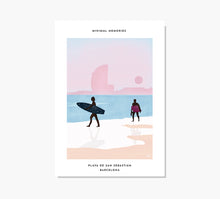 Cargar imagen en el visor de la galería, Playa de San Sebastian Art Print