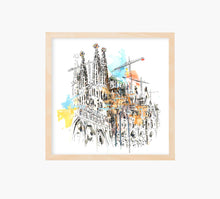 Load image into Gallery viewer, Print Sagrada Familia under Constructions