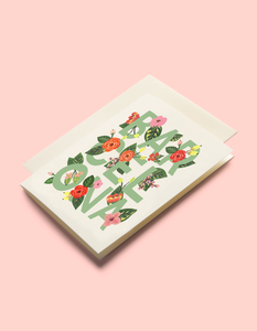 Barcelona Mapa Mercilona Greeting Card Postal Envelope BCN Gift